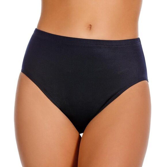 NWT Miraclesuit Womens Basic High Waist Slimming Bathing Suit Bottom Black 16 - Picture 1 of 7